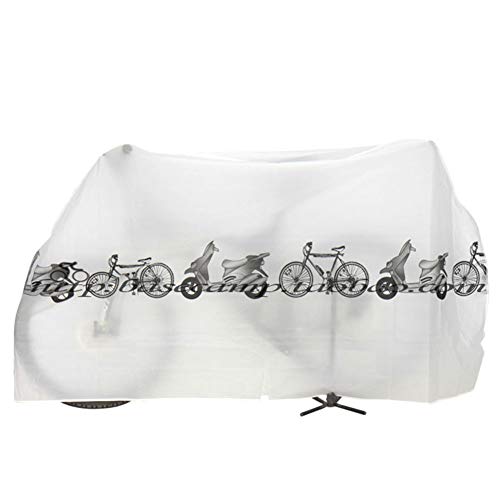 NANANA Copribici Telo, Telo Protettivo Impermeabile per Biciclette, Copertura Bici Bicicletta Antipolveri Anti-nakeey Copribici Telo Copri Bicicletta (Tessuto in Poliestere) (210x100 Cm),Bianca