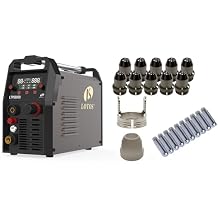 LOTOS LTP5800D 58A Pilot Arc Plasma Cutter 5/8" 16mm Clean Cut 3/4" 20mm Severance Cut, Dual Voltage 110V 220V + Lotos PCS22 Plasma Cutter Consumables Sets