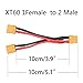 Maixbomr Short XT60 Parallel Battery Connector Cable,14AWG XT60 Male to Female Y Splitter Adapter Cable,10cm/3.93inch for RC Multicopter Quadcopter