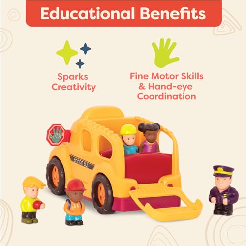 B. toys by Battat – Boogie Bus – Interaktiver Schulbus mit 5 Figuren, Lichtern und Tönen für Kinder ab 18 Monaten