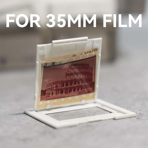 35mm Plastic Slide Mounts, 100-Pack – Includes Protective Storage Box for Film & Photo Archiving