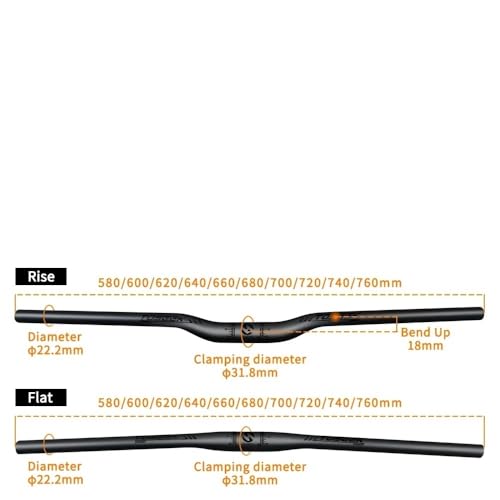 Guidon carbone vtt haute performance finition mate potence 31.8