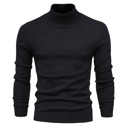 Cambkatl Men's Basic Solid Turtleneck Knitted Pullover Sweaters Slim Fit Long Sleeve Fall Winter Casual Baselayer Jumper Tops3