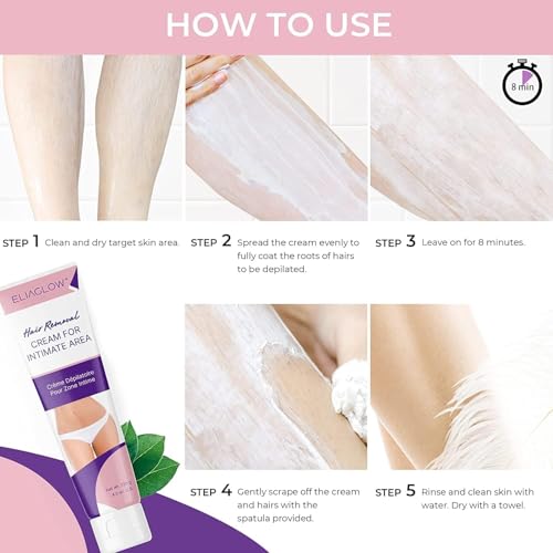 Eliaglow Hair Removal Cream For Women: Sensitive Depilatory Cream For Bikini thumb #5