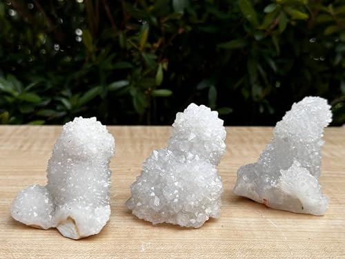 Image of GAF TREASURES Chalcedony & Crystal Quartz Stalactite 3-8 inch, Natural Quartz on Chalcedony Stalactite Specimen (0.25-0.5 lb)