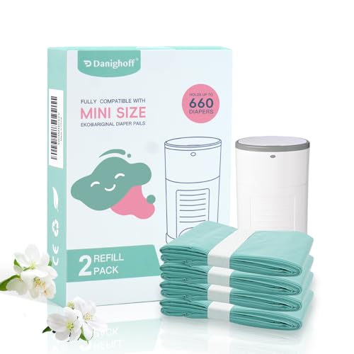 Diaper Pail Refills Compatible with DEKOR MINI 30% Extra Thick Leak-Proof Durable Holds Up to 660 Diapers Easy to Use for Babys Diaper Disposal