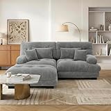 Reposapiés multifuncional incluido El reposapiés puede utilizarse como extensión del sofá, asiento adicional o mesa auxiliar, soportando hasta 22,7 kg. Perfecto para reuniones o descanso diario.