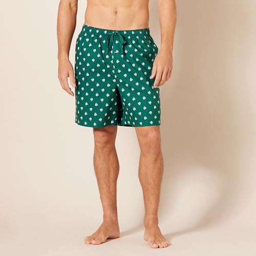 Image of Amazon Essentials Men's Lounge Sleepwear Pajama Bottom Shorts, Cotton Stretch Poplin