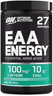 Optimum Nutrition ON EAA Energy, Full Essential Amino Acids Blend with Caffeine and No Sugar, EAA Powder for Energy and Focus, Mojito, 27 Servings, 432 g