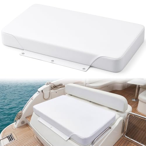 Pinkunn 30 x 18 x 3.1 Thick Boat Seat Cushion for 65 Quart Cooling Tank Yacht Deck Summer Outdoor Fishing Accessories White
