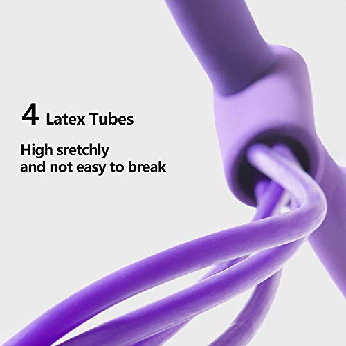 Andoer Fitness Pedal Puller Resistance Band 4 Tubes Elastic Rope Sit-up Pull-up Ombro Ombro Abdômen