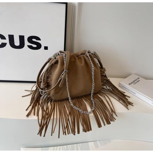 Women Tassel Hobo Bags Fringe Hippie Crossbody Faux Suede Shoulder Bag Hobo Messenger Bag Boho Purse Wallets3