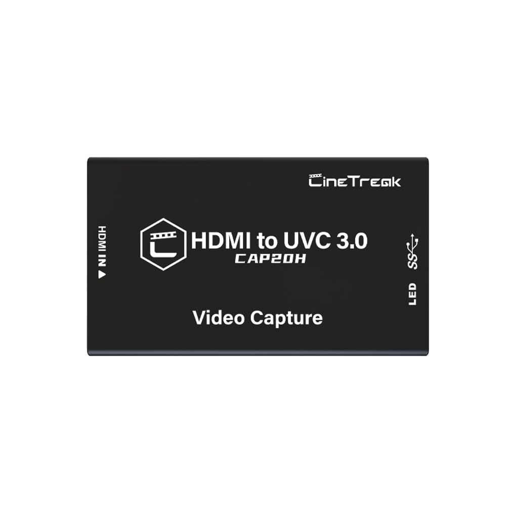 CINETREAK CAP20H - Captura de video HDMI a USB 3.0, tarjeta de captura de transmisión en vivo, captura de video sin comprimir 1080p60, salida 3D Lut PS5/PS4/OBS/PC