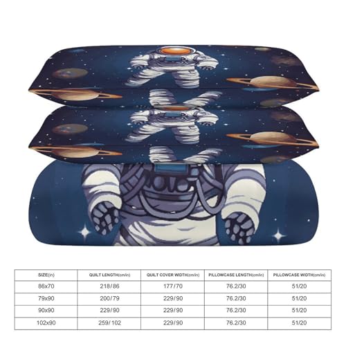 Housse de couette astronaute avec fermeture éclair finitions premium - 3