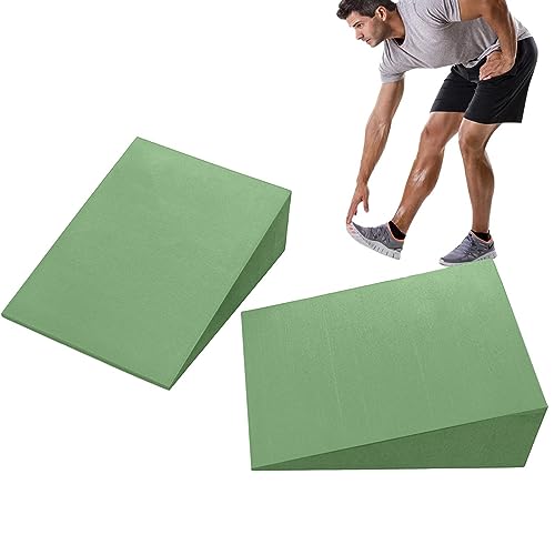 Yoga Foam Wedge Squat Wedge Ramp Non-Slip Yoga Pilates Block Slant Board Foam Incline Slant Board Squat Wedge Block,Calf,Ankle and Foot Stretching,Foam Slant Board for Lower Leg Strength Improvement