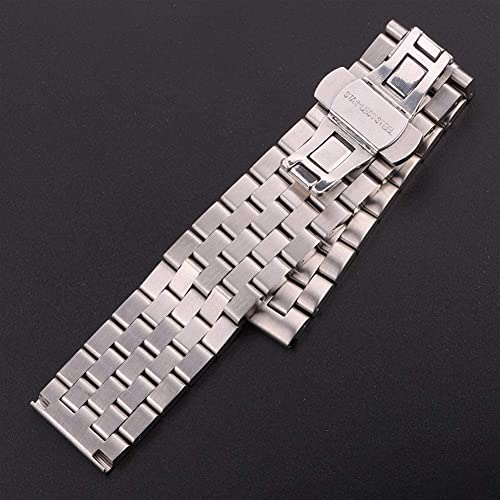 Remplacement de bande de montre argent brossé fermoir déployant 24mm