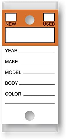 VERSA-TAGS Genuine Key Tags (Color Top - Orange)