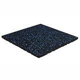 KaRaDaStyle ゴムマット ジムマット 25mm 防音 防振 床 ホームジム 筋トレ ダンベル トレーニング 衝撃吸収 ラバー gym mat 50角 (単品/ブルー)