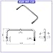 MDWXDOFP 1pcs Stainless Steel Industrial Equipment Bi Fold Handle with Swivel Function for Toolboxes and Carrying Handles(XG01-001-122)