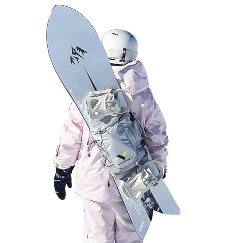 VPRO Snowboard- und Skateboard-Tasche mit doppeltem Verwendungszweck, erhältlich in 140 cm – 165 cm für Snowboard, volle Größe, Universal-Skateboard-Tasche (Silber, groß (152-165 cm)
