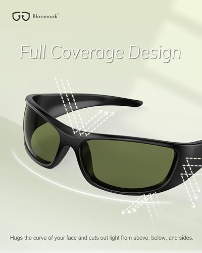 Image of Bloomoak 99% Blue Light Blocking Glasses,Nighttime Sleep,Fully Wraparound Your Eyes with No Leaks for Side Glare