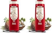 Old Spice Super Coconut + Vanilla 3-in-1 Duschgel & Shampoo, 400ml, Körper-Haar-Gesicht Reinigung (Packung mit 2)