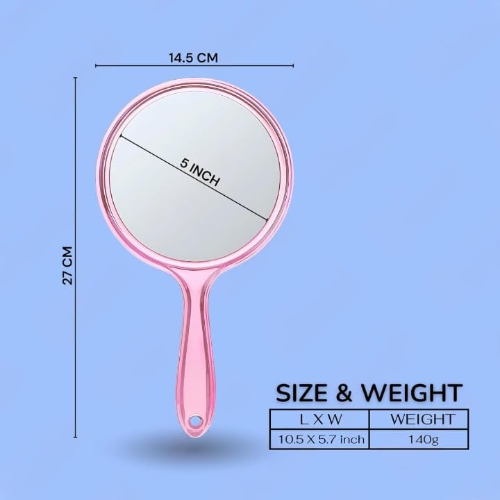 Image of Makeup Mirror with Magnification, for Desk Make Up, Magnifying Hand Held Mirror (transprent)