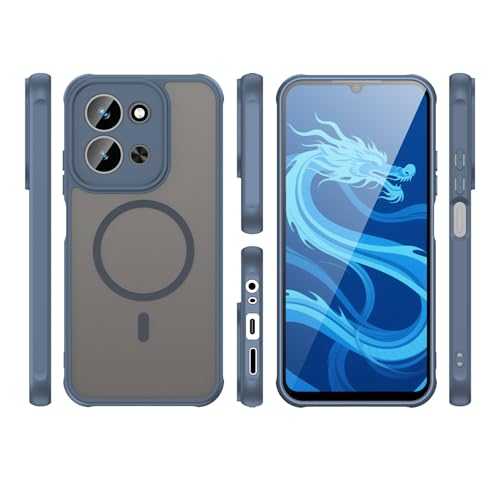 Image of Compatible with Xiaomi Poco C85 5G Case Cover,Compatible with MagSafe,Anti-Fall,Compatible with REDMI 15C (173mm) 2508CRN2BC 2508CRN2BG 25062RN2DE Cell Protective Phone Case Blue