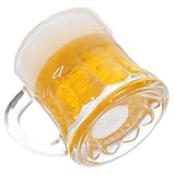 GARIOUANS Mini Bierglas Deko Kerze im Glas Witziger Weizenglas Stil Kleine Weinbecher Bierliebhaber Party Tischdeko Langlebig und Praktisch für Geburtstag Bar Feier