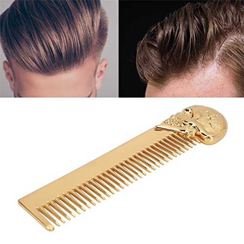 Pocket Beard Comb, Hair Combs Set Pocket Fine Hair Combs for Women and Men, Fine Dressing Comb, Hair Styling Mustache Shaping Oil Hair Comb (Gold) - Image 3