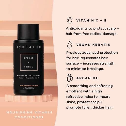 JSHealth Nourishing Vitamin Hair Conditioner, Deep Conditioner for Dry Hair, Sulfate Free, Vegan & Safe for Colored Hair - Image 2