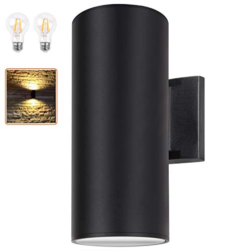 Review Discount Outdoor Wall Light, ZUUKOLE Exterior Lighting - ETL Listed, 2 Light Bulbs Included, Aluminum Waterproof Wall Mount Cylinder Design - Up Down Light Fixture for Porch, Backyard and Patio Review Discount Outdoor Wall Light, ZUUKOLE Exterior Lighting - ETL Listed, 2 Light Bulbs Included, Aluminum Waterproof Wall Mount Cylinder Design - Up Down Light Fixture for Porch, Backyard and Patio