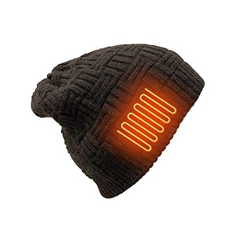 Tricoté Bonnet Chauffant - Électrique Beanie Mixte Adulte | USB Chapeau Chauffant | Bonnet Beanie pour Sports de Plein Air Cyclisme Cover