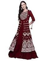 INDO ERA Women's mid-thigh Dress (ED9WN8624XL_Maroon_XL)