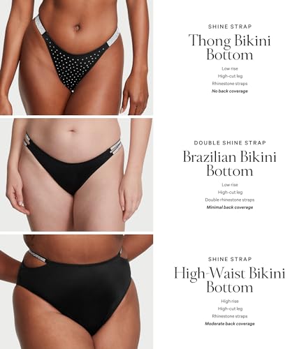 Victoria's Secret Shine Strap Thong Bikini Bottom4