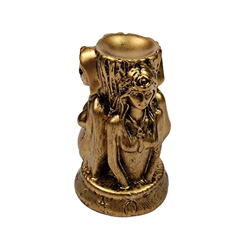 OmyLens Witch DREI Heilige Kristallkugel Stand Kugel Display, Natürliche Heilung Fengshui Glas Kugelhalter Basis Statue Dekoration, für 30mm-80mm Kugel Cover