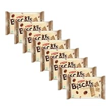 BRITANNIA BisCafe 3.52oz 100g - Super Thin Coffee Crackers - Delicious, Light & Crispy Grocery Cookies - Best Treat for Friends & Family Pack of 8