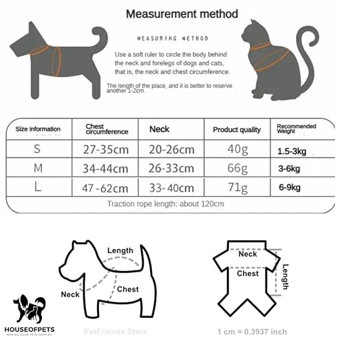 House-Of-Pets-Cat-Harness-and-Leash-Set-Escape-Proof-and-Adjustable-Lightweight-and-Soft-Walking-Harness-for-Cats-Perfect-for-Small-Cats-with-Weight-from-15-KG-to-3-KG-Small-Pink