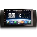 ERISIN 9 Pouces Android 12 Autoradio pour BMW Série 5 E39 X5 E53 M5 Support GPS Sat Nav Carplay Android Auto DSP Bluetooth WiFi Dab + TPMS 8-Core 4GB RAM + 64GB ROM