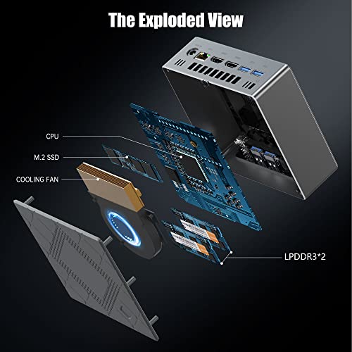 Mini Pc,Intel I7-10710U,Mini Desktop Computers,Windows 11 Pro Pre-Installed,16Gb Ram 512Gb M.2 Ssd 6 Cores 12 Thread Mini Computer Support 4K-Uhd Hdmi,Vga Display,Wifi 2.4G/5G,Bt4.2,4*Usb 3.0,1*Usb C #TOP4