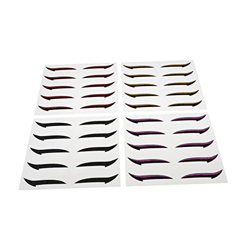 PartyKindom Makeup Stickers for Eyes 20 Pairs Eye Shadow Tape Eyeliner Strips Safe Reusable