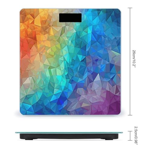 Báscula digital de baño Rainbow Triangle con plataforma amplia miniatura 2