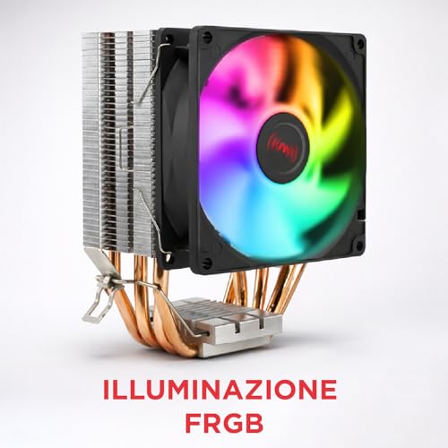 Nuwo Bifrost Dissipatore di Raffreddamento per CPU, TDP 160W, 4 Tubi di Calore a Contatto Diretto, Ventola da 90 mm LED FRGB (Arcobaleno Fissi), Compatibile LGA 1700 1200 775 115x e AM5 AM4 AM3 AM2 - Immagine 1