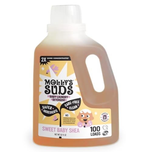 Molly's Suds Baby Liquid Laundry Detergent | Removes Formula, Poop & Spit-Up Stains | Extra Gentle...