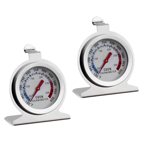 NAMOARLY Stainless Steel Oven Thermometers 2 Thermometers Accurate for Cooking Grilling BBQ