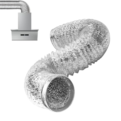 Riisoyu ø100mm Aluflexrohr, 2m Flexible Luftleitungen Alurohr Flex-Schlauc Aluminium Rohr Flexschlauch Luftkanal für Mobile Klimaanlage Trockner...