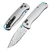 Construction de qualité supérieure : ces couteaux pliants sont fabriqués en acier damassé durable et offrent une lame tranchante et durable.