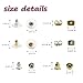 Mevodeata Earring Backs 6 Styles 170 Pcs, Hypoallergenic Metal, Bullet Shape Safety Earring Backs Replacements for Earring Studs Hoops