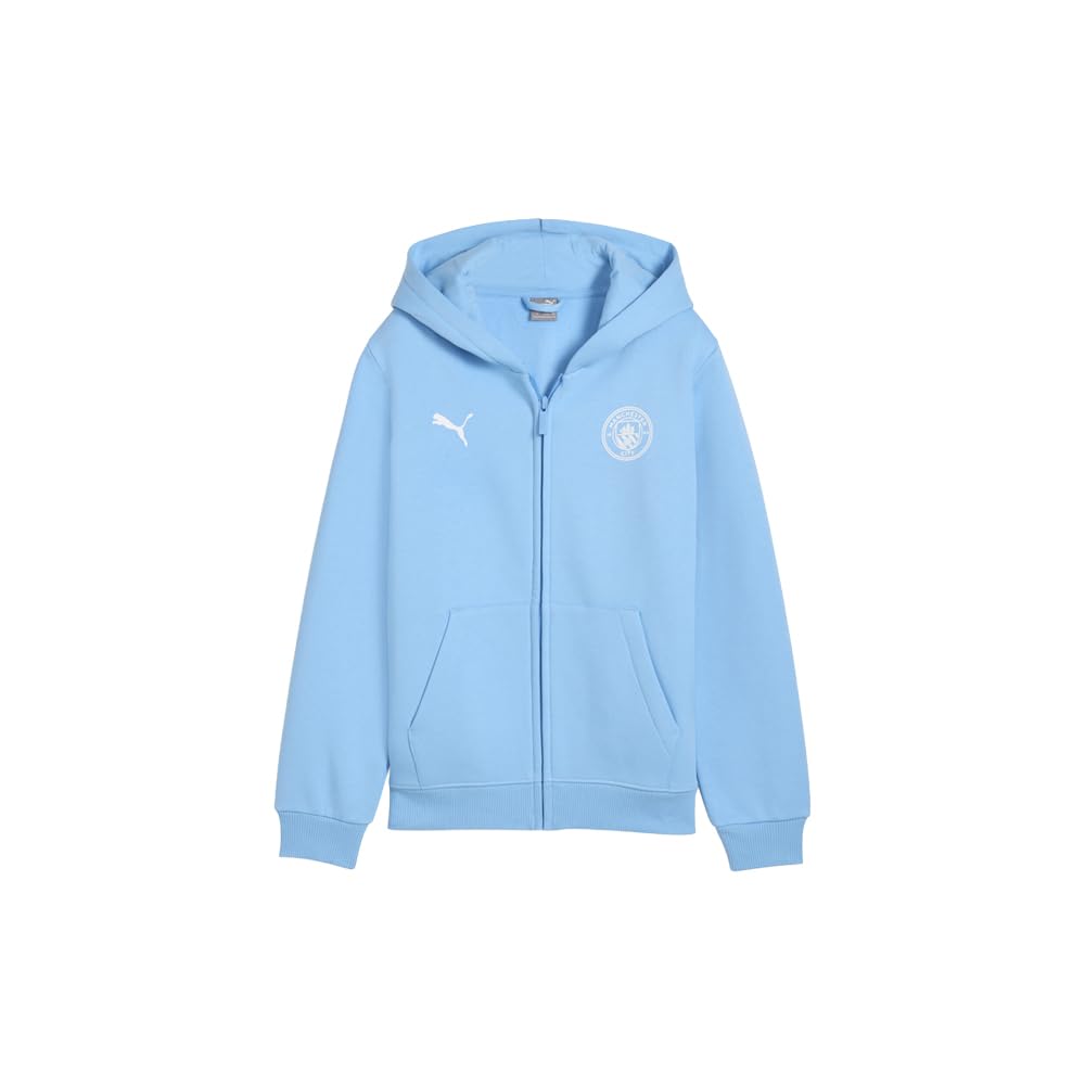 Kids Boys Manchester City F.C. Ftbl Essentials Hooded Jacket Athletic Outerwear Casual - Blue