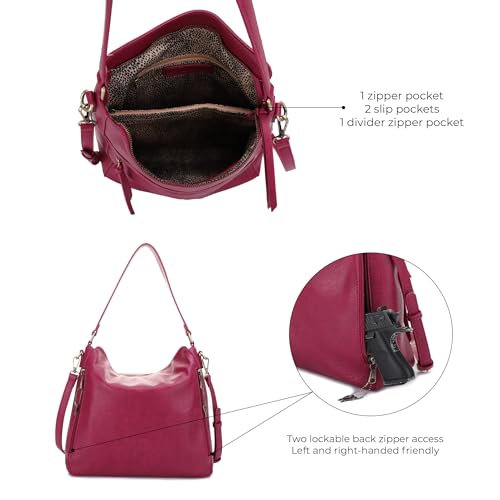 Image of JESSIE & JAMES | Dakota Top Handle Concealed Carry Hobo Purse with Adustable Shoulder Strap